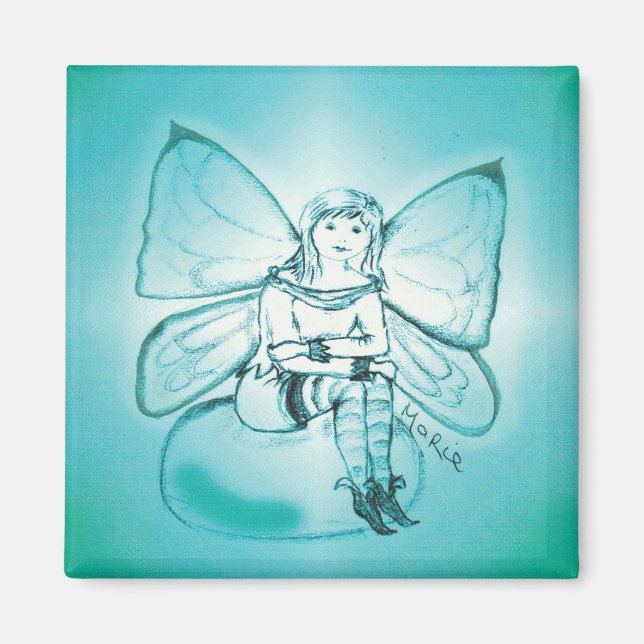 Aquamarine fridge magnet (Front)