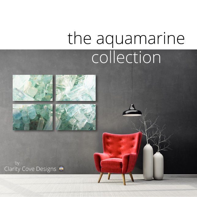 Aquamarine Gemstone Crystal Stretched Canvas (Creator Uploaded)