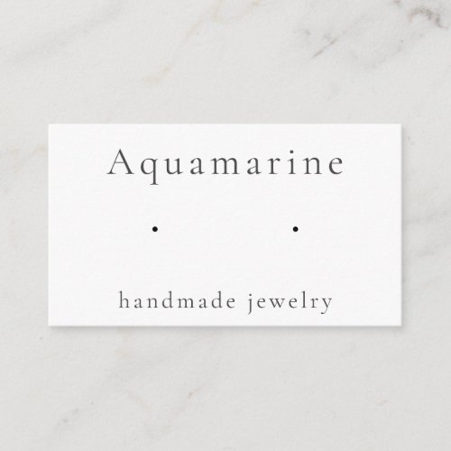 Aquamarine Gemstone Earring Jewelry Display Card