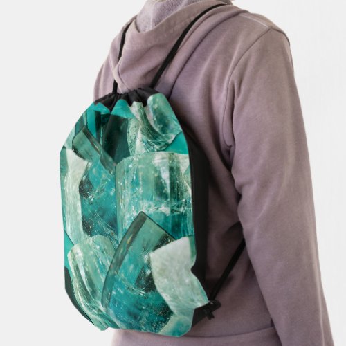 Aquamarine Green Beryl Crystal Gemstone Backpack