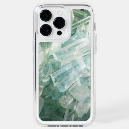 Aquamarine Green Beryl Crystal Gemstone  Speck iPhone 14 Pro Max Case