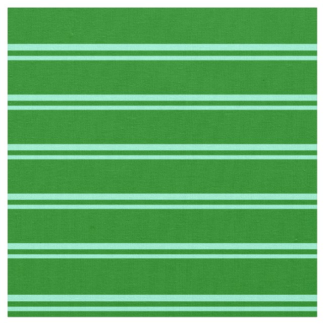 Aquamarine & Green Colored Stripes Fabric (Close Up)