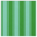 Aquamarine &amp; Green Lined/Striped Pattern Fabric