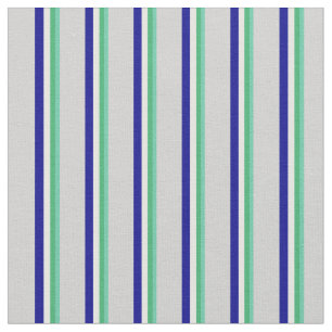 Aquamarine, Green, Mint Cream, Blue & Light Gray Fabric