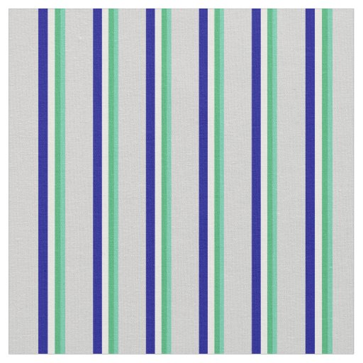 Aquamarine, Green, Mint Cream, Blue & Light Gray Fabric