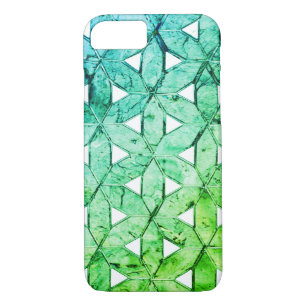 Aquamarine green Mosaic flower of life iPhone 8/7 Case