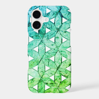 Aquamarine green Mosaic | flower of life iPhone 17 Case