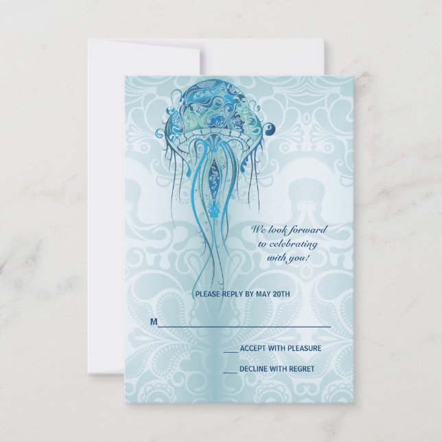 Aquamarine Jellyfish Response Card (Front)
