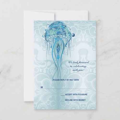 Aquamarine Jellyfish Response Card