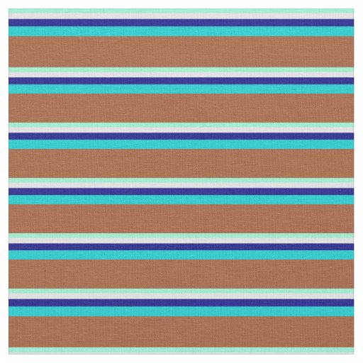 Aquamarine, Lavender, Blue, Dark Turquoise, Sienna Fabric