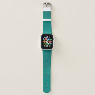 Aquamarine Leather: Fashionable Snake Texture. Apple Watch Band