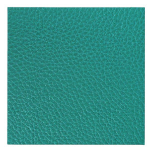 Aquamarine Leather: Fashionable Snake Texture. Faux Canvas Print