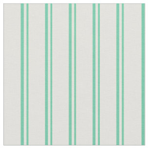 Aquamarine & Light Yellow Striped Pattern Fabric