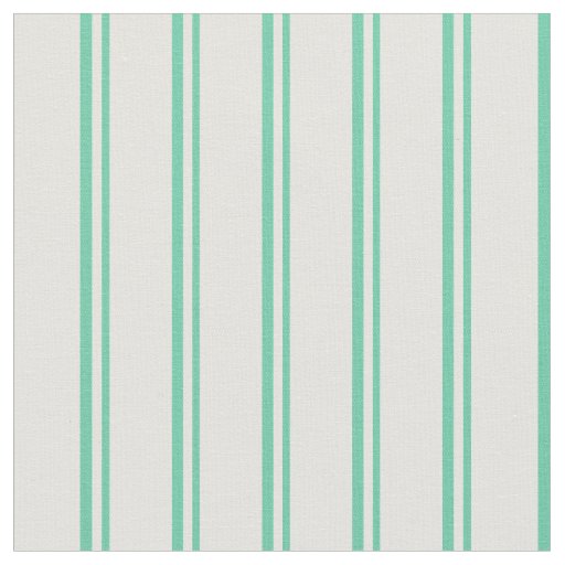 Aquamarine & Light Yellow Striped Pattern Fabric