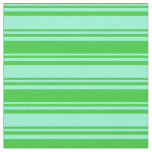 Aquamarine &amp; Lime Green Colored Stripes Pattern Fabric
