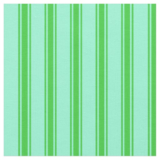 Aquamarine & Lime Green Lined/Striped Pattern Fabric
