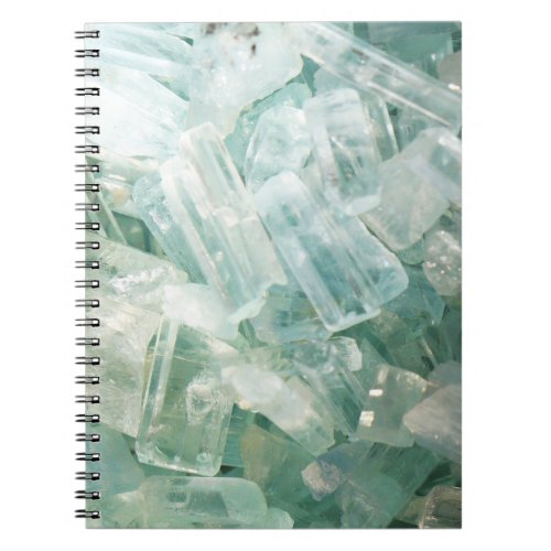 Aquamarine March Birthstone Gemstone Notebook