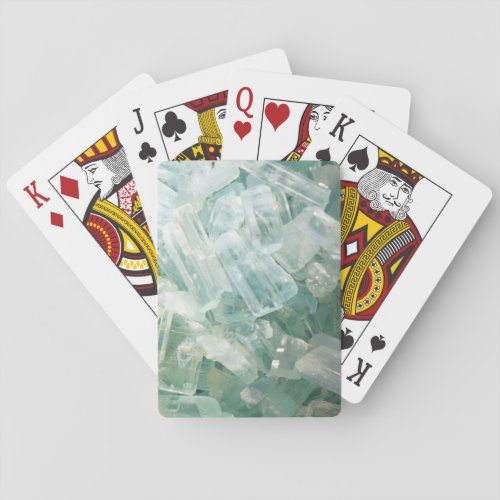 Aquamarine March Birthstone Gemstone Playing Cards