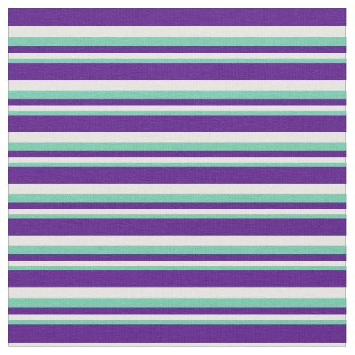 Aquamarine, Mint Cream & Indigo Pattern Fabric