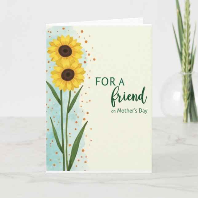 Aquamarine Mothers Day Art Card (Front)