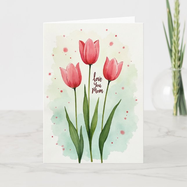 Aquamarine Mothers Day Card (Front)