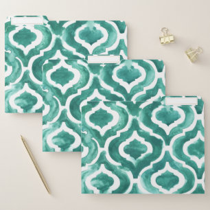 Aquamarine Motif IV File Folder