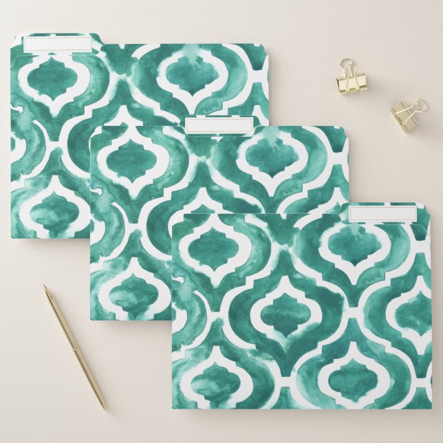 Aquamarine Motif IV File Folder (Set)