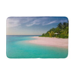 Aquamarine Ocean Tropical Beach Scenic Bath Mat