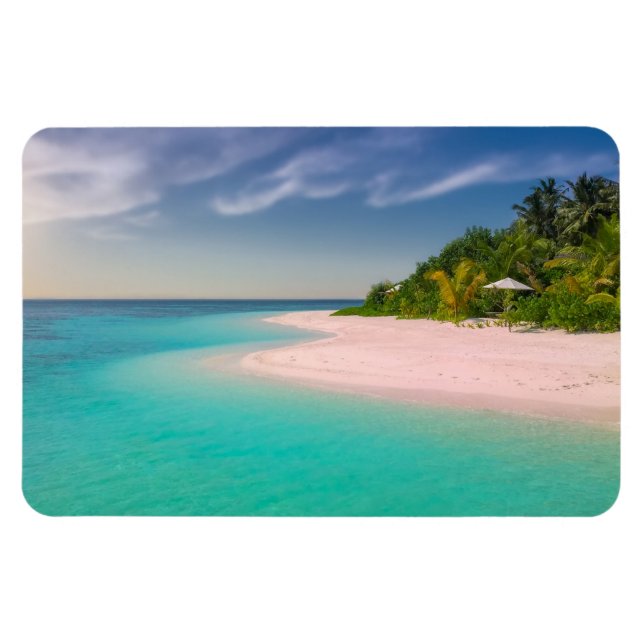 Aquamarine Ocean Tropical Beach Scenic Magnet (Horizontal)