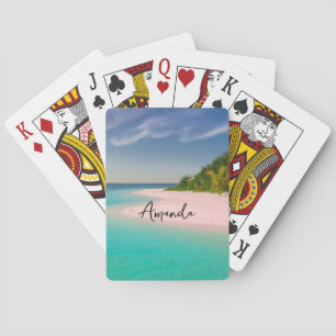 Aquamarine Ocean Tropical Beach Scenic Poker Cards