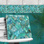 Aquamarine pebbles ceramic tile<br><div class="desc">Aquamarine pebbles</div>