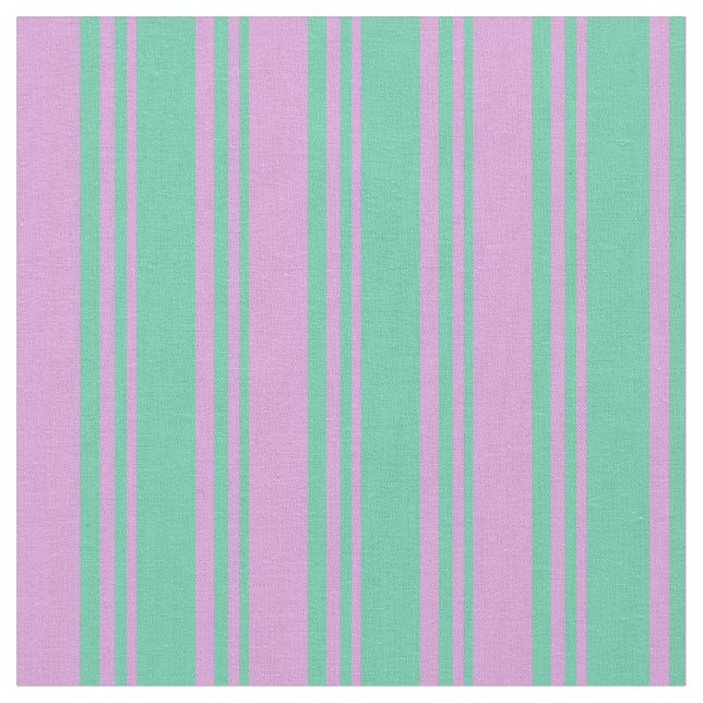 Aquamarine & Plum Colored Pattern Fabric (Close Up)
