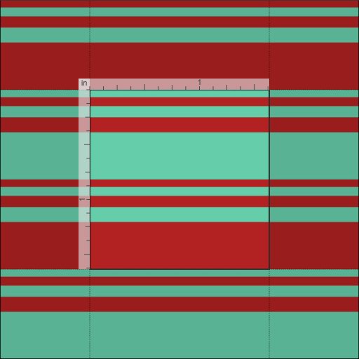 Aquamarine & Red Colored Pattern of Stripes Fabric