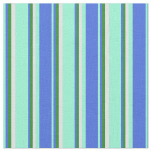Aquamarine, Royal Blue, Forest Green, and Lavender Fabric