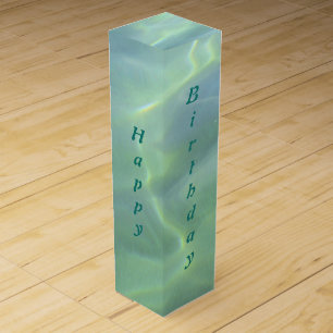 Aquamarine Seafoam Aqua Water Customizable Wine Box