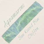 Aquamarine Seafoam Beautiful Water Scarf<br><div class="desc">Aquamarine is an aqua blue sea kissed by the sun. Sunlight reflecting off tropical sea water inspired this beautiful aquamarine scarf design by nature. Personalize this bright stylish scarf with her Initials for a truly unique fashion style.

This image is original ocean photography by JLW_PHOTOGRAPHY.</div>