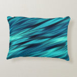 Aquamarine Silky Waves Accent Pillow at Zazzle