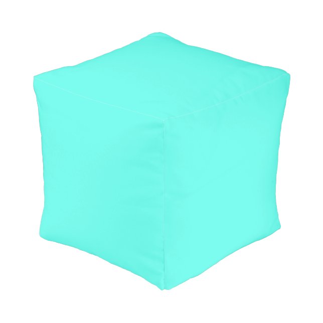 Aquamarine   (solid color)  pouf (Angled Back)