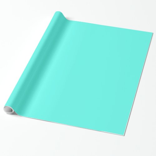 Aquamarine   solid color  wrapping paper
