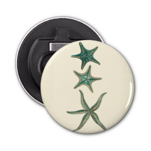 Aquamarine Triple Starfish Bottle Opener