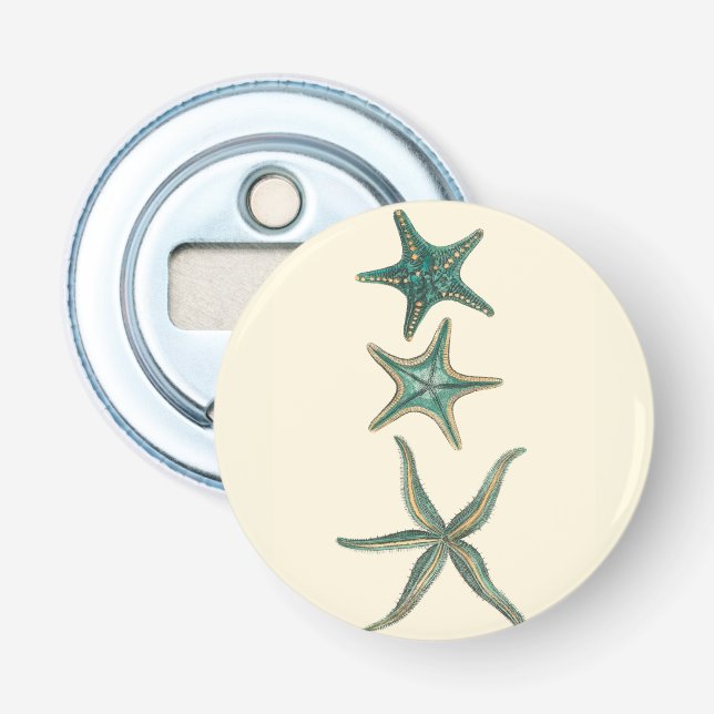 Aquamarine Triple Starfish Bottle Opener (Front)