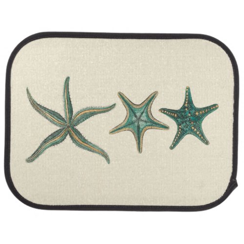 Aquamarine Triple Starfish Car Floor Mat