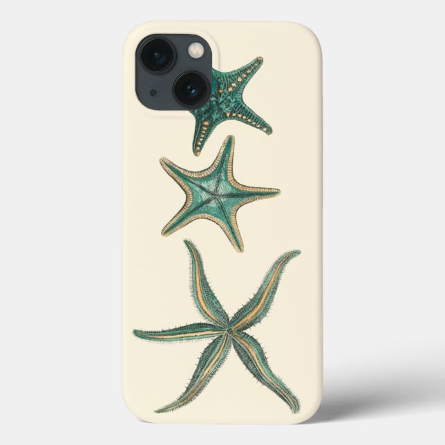 Aquamarine Triple Starfish Case-Mate iPhone Case (Back)