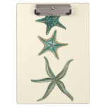 Aquamarine Triple Starfish Clipboard