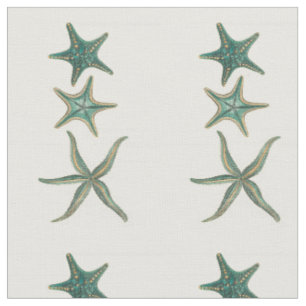 Aquamarine Triple Starfish Fabric