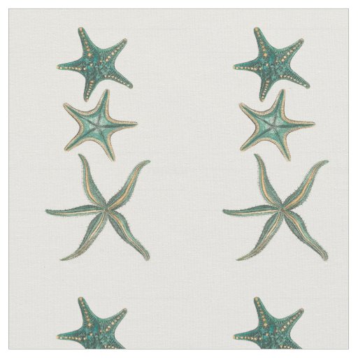 Aquamarine Triple Starfish Fabric
