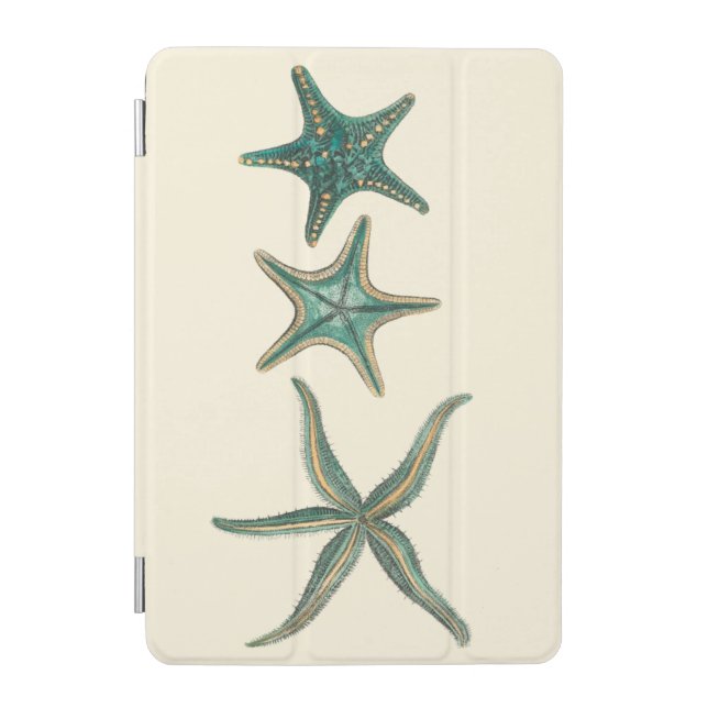 Aquamarine Triple Starfish iPad Mini Cover (Front)