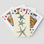 Aquamarine Triple Starfish Poker Cards