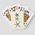 Aquamarine Triple Starfish Poker Cards