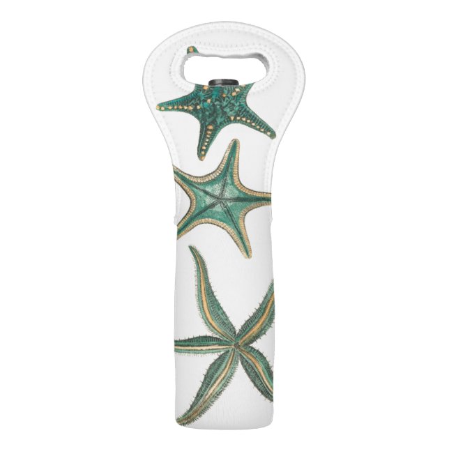 Aquamarine Triple Starfish Wine Bag (Back)